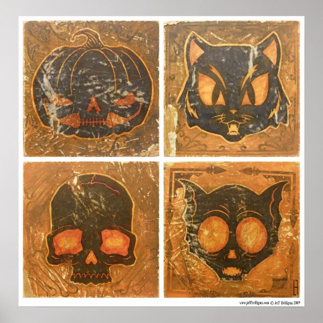 Affiches Halloween Vintage automne (Devant)