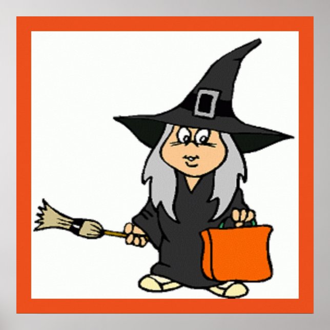 AFFICHES HALLOWEEN WITCH (Devant)