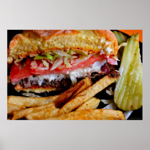 Affiches Hamburger et fritures