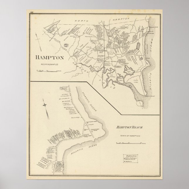 Affiches Hampton, Hampton Beach (Devant)
