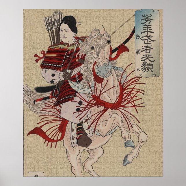 Affiches Hangakujo, Female Samurai vers 1885 (Devant)