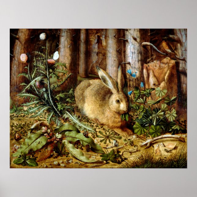 Affiches Hans Hoffmann A Hare in the Forest (Devant)
