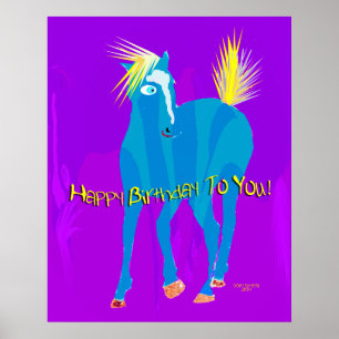 Affiches Happy Birthday Horse