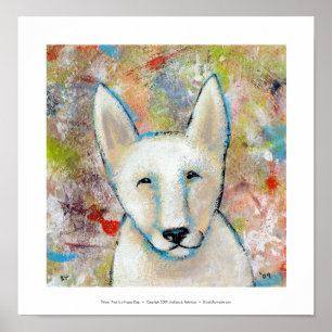 Affiches Happy dog art peinture - Fred fun shepherd
