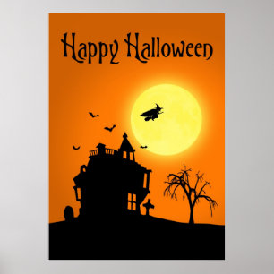 Affiches Happy Halloween Silhouette paysage