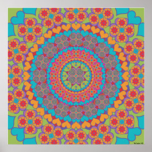 Affiches Happy Heart Mandala 1