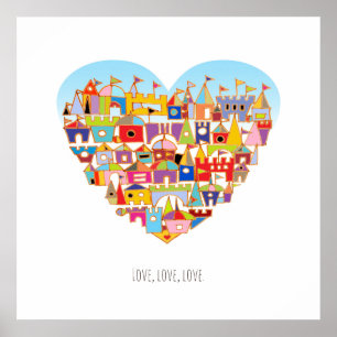 Affiches Happy Heart Village Carré