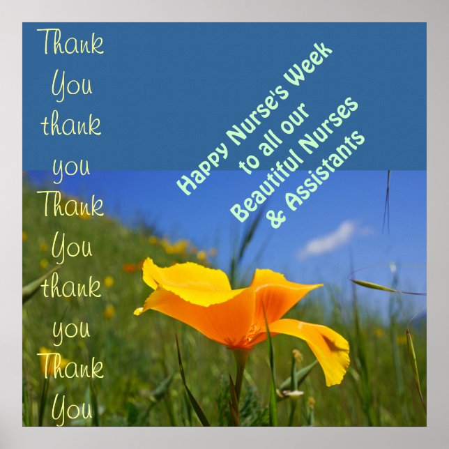 Affiches Happy Nurse's Week art imprime Nurses Assistants (Devant)