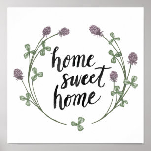 Affiches Happy to Bee Home Mots I   Maison Sweet Home