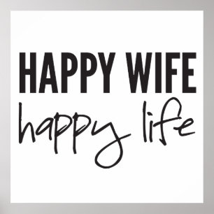 Affiches Happy Wife Happy Life