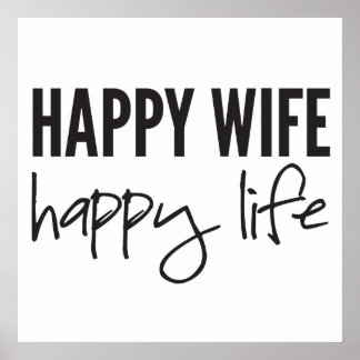 Affiches Happy Wife Happy Life
