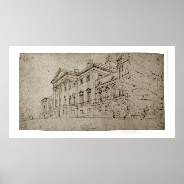 Affiches Harewood House, Yorkshire, c.1798 (graphite sur te (Devant)