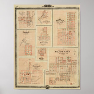 Affiches Harlan, Winterset, Exira, Milton, Oakfield