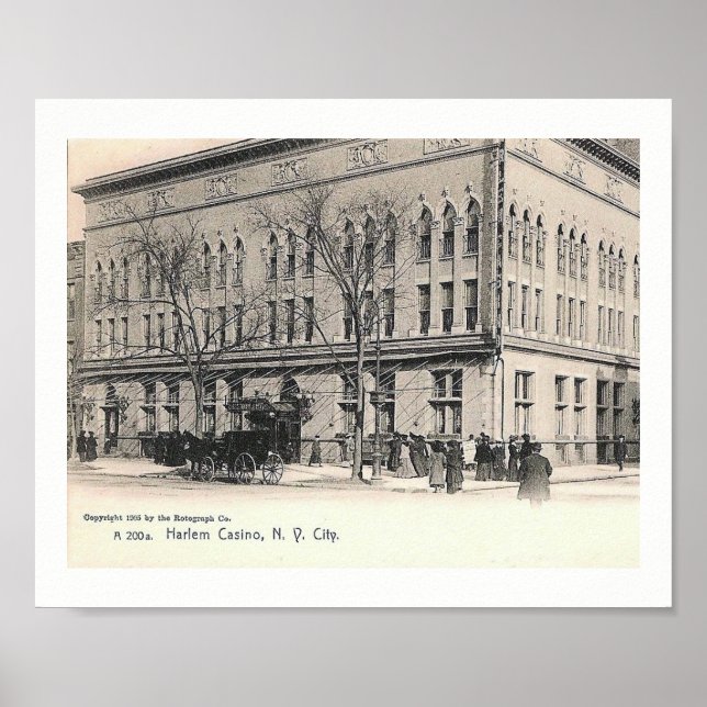 Affiches Harlem Casino, New York City, Vintage (Devant)
