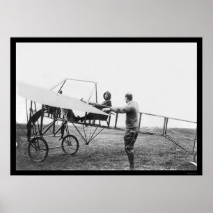 Affiches Harriet Quimby dans son avion 1911