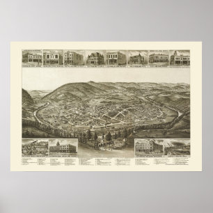 Affiches Harriman, TN Carte panoramique - 1892