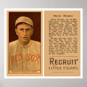 Affiches Harry Hooper Red Sox Baseball 1912