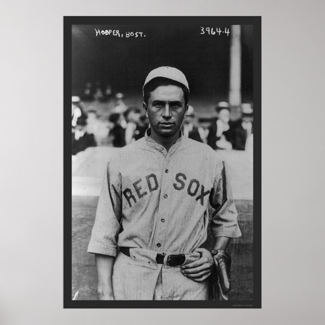 Affiches Harry Hooper Red Sox Baseball 1914 (Devant)