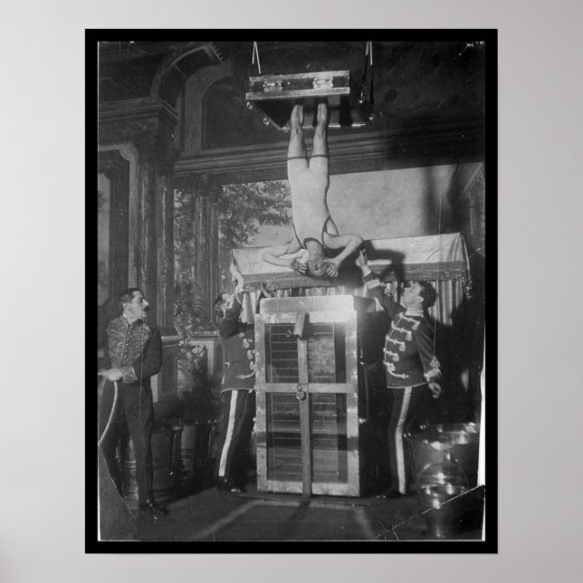 Affiches Harry HOUDINI Échapper Artiste torture de l'eau (Devant)