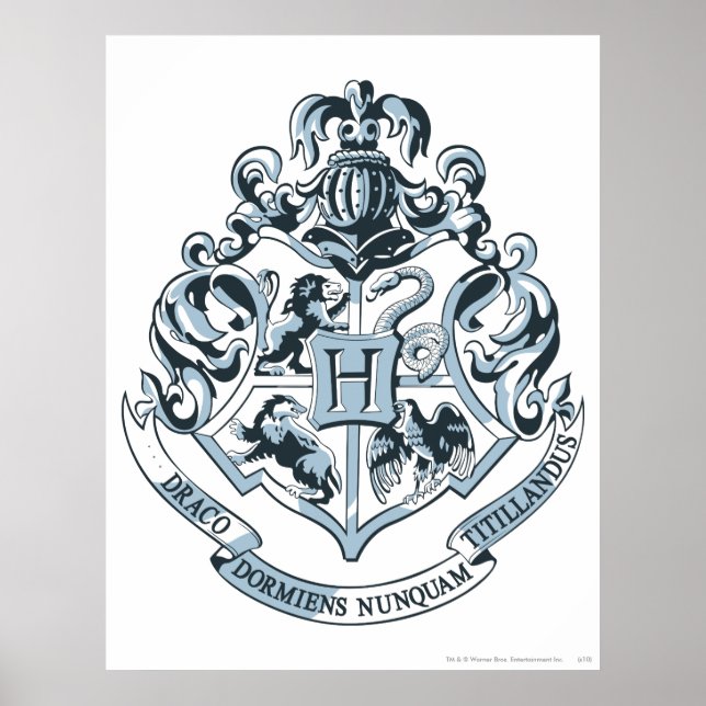 Affiches Harry Potter | Blason de Poudlard - Bleu (Devant)