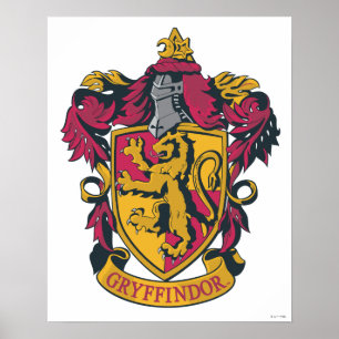 Affiches Harry Potter Gryffindor Crest Gold et Rouge