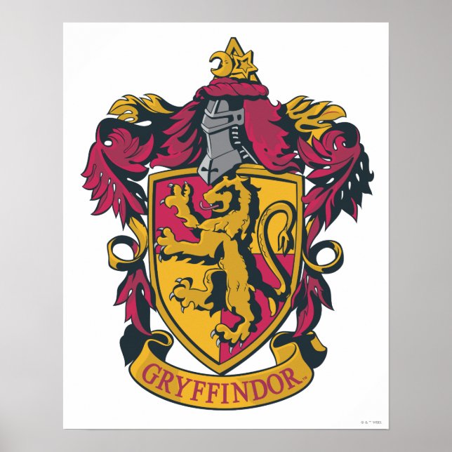 Affiches Harry Potter | Gryffindor Crest Gold et Rouge (Devant)