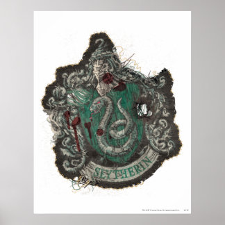 Affiches Harry Potter | Slytherin Crest - Vintage