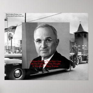 Affiches Harry Truman Citation De Sagesse "N'A Pas Enfer" S