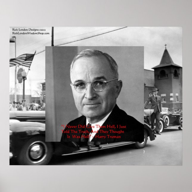 Affiches Harry Truman Citation De Sagesse "N'A Pas Enfer" S (Devant)