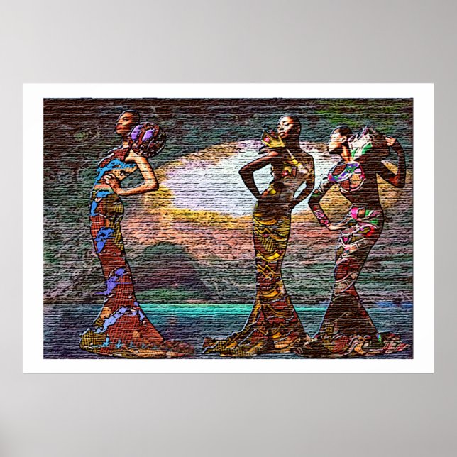 Affiches Hatères debout - Puissance Afrocentrique (Devant)