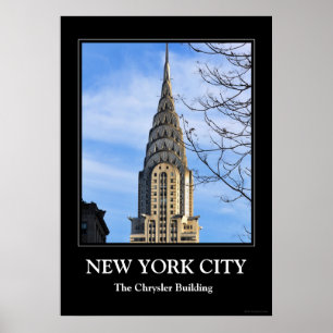 Affiches Haut du Chrysler Building, Arbres nus