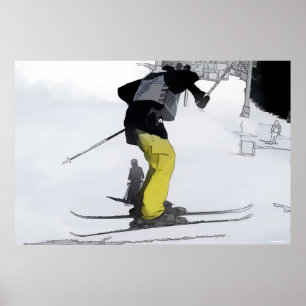 Affiches Haut Naturel - Atterrissage de sauts de ski