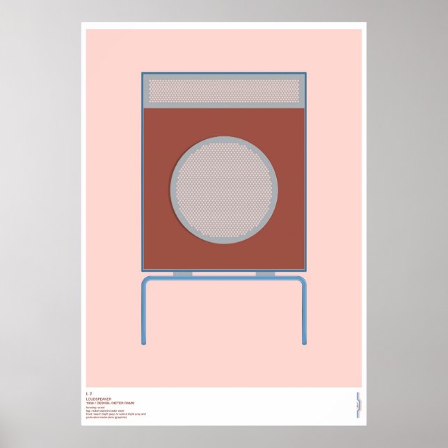 Affiches Haut-parleur Braun L2 - Dieter Rams (Devant)