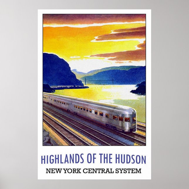 Affiches Hautes Terres Du Système Central Hudson New York (Devant)