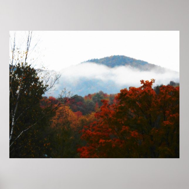 Affiches Hauts sommets Adirondacks Forêt Montagnes d'automn (Devant)