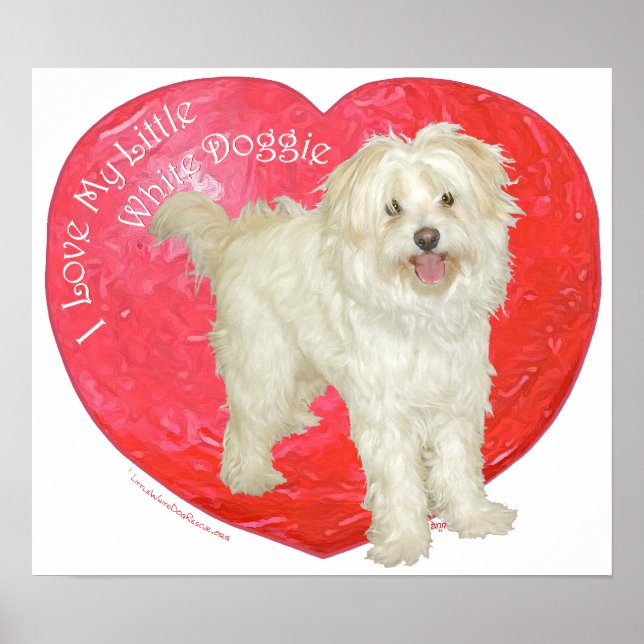 Affiches Havanese / Westie Mix Saint-Valentin (Devant)