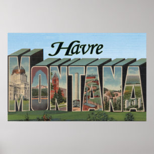 Affiches Havre, MontanaGrandes lettres ScènesHavre, MT