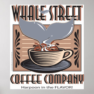 Affiches Hawaii Whale Street Coffee Company