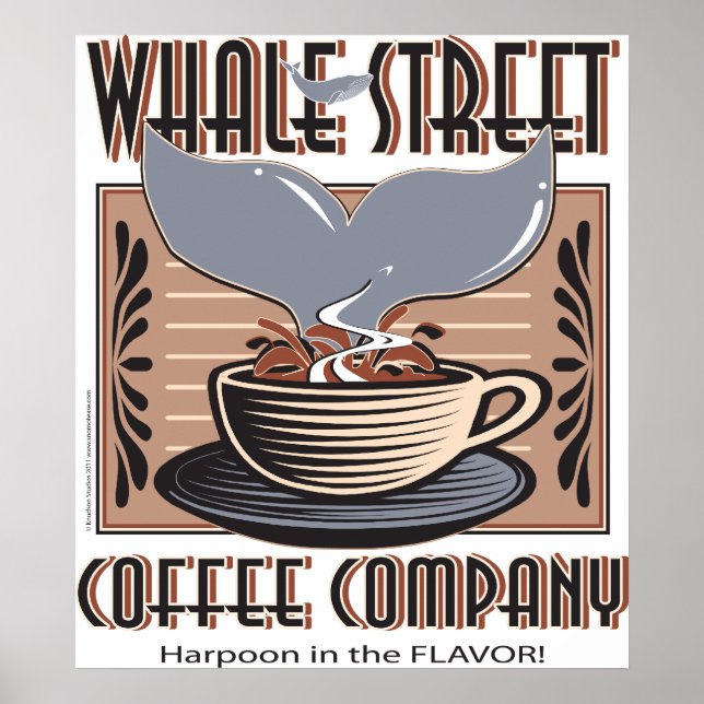 Affiches Hawaii Whale Street Coffee Company (Devant)