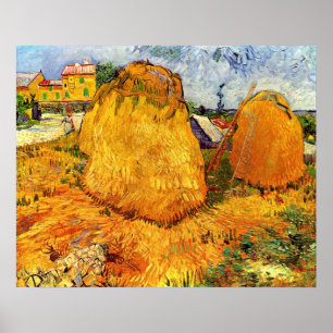 Affiches Haystacks en Provence par Vincent van Gogh