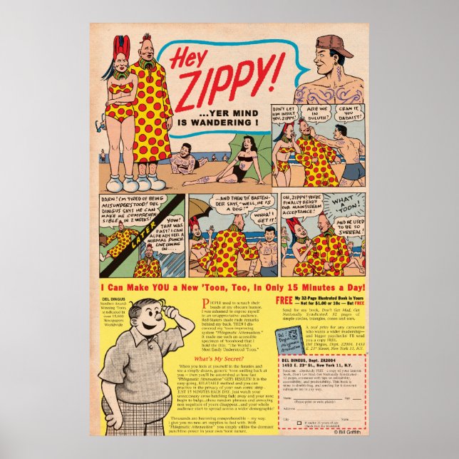 Affiches Hé, ZIPPY ! Votre esprit se promène ! ! (Devant)