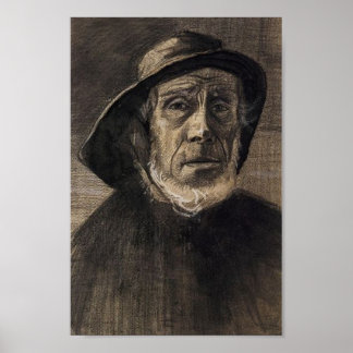 Affiches Head Fisherman, Beard Sou'wester, Vincent van Gogh