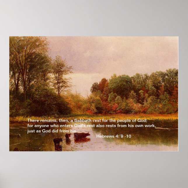 Affiches Hébreux 4: 9 -10, Albert Bierstadt (Devant)