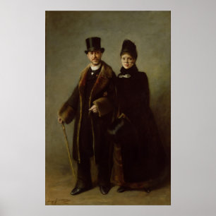 Affiches Heinrich Schliemann et sa femme