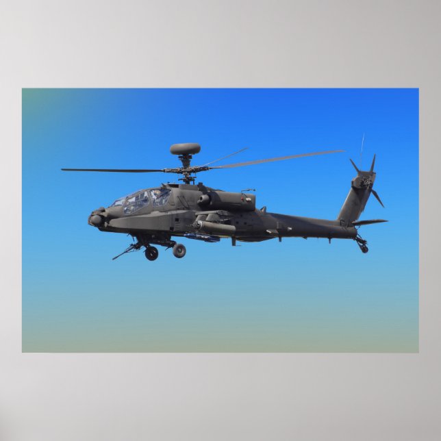 Affiches Hélicoptère Apache AH-64 (Devant)