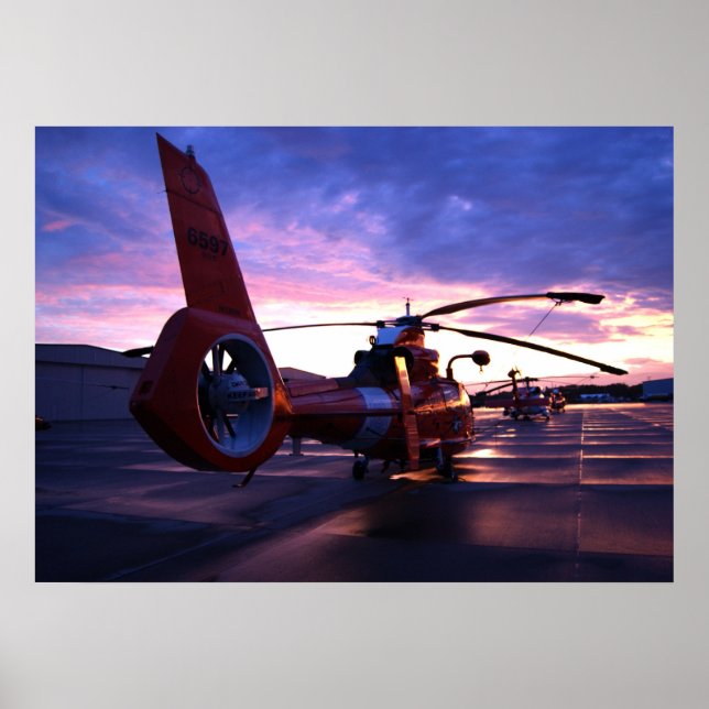 Affiches Hélicoptère Mako de la Garde côtière MH-65 (Devant)