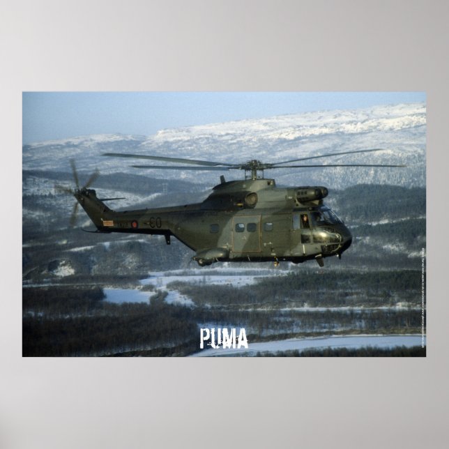 Affiches hélicoptère Puma (Devant)