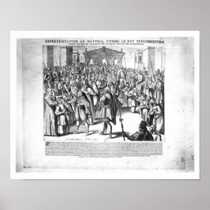 Affiches Henri IV guérissant les victimes de la scrofule