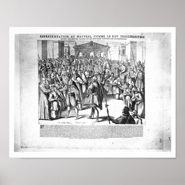 Affiches Henri IV guérit les malades de la scrofula (Devant)