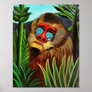 Affiches Henri Rousseau Mandrill Dans La Jungle Art Vintage